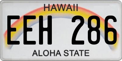 HI license plate EEH286