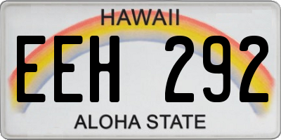HI license plate EEH292