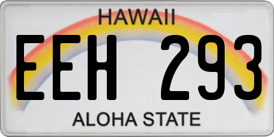 HI license plate EEH293