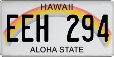 HI license plate EEH294