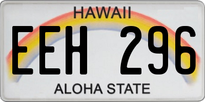 HI license plate EEH296