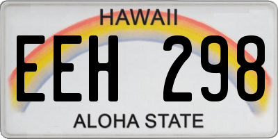 HI license plate EEH298