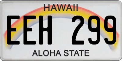 HI license plate EEH299