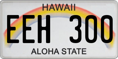 HI license plate EEH300