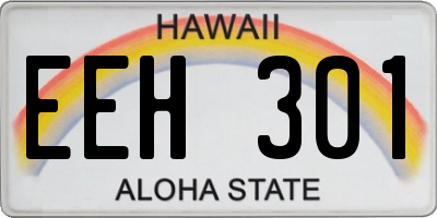 HI license plate EEH301