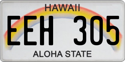 HI license plate EEH305