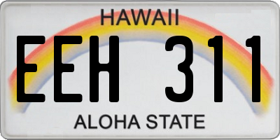 HI license plate EEH311