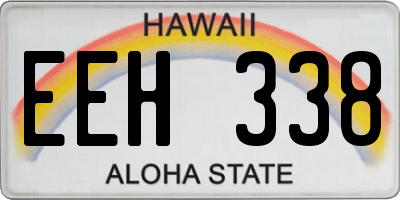 HI license plate EEH338
