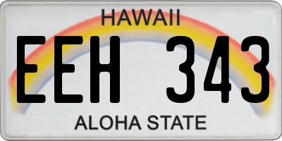 HI license plate EEH343