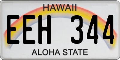 HI license plate EEH344