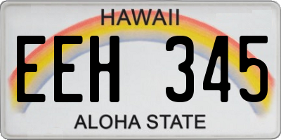 HI license plate EEH345