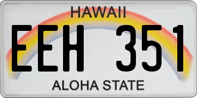 HI license plate EEH351