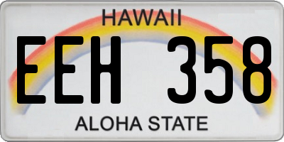 HI license plate EEH358