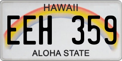 HI license plate EEH359