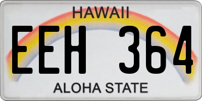 HI license plate EEH364
