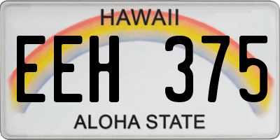 HI license plate EEH375