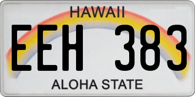 HI license plate EEH383