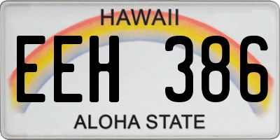 HI license plate EEH386