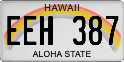 HI license plate EEH387