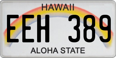 HI license plate EEH389