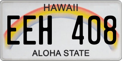 HI license plate EEH408