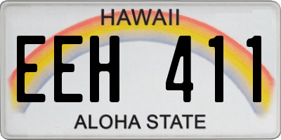 HI license plate EEH411