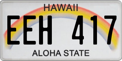 HI license plate EEH417