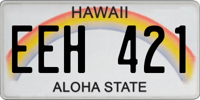 HI license plate EEH421