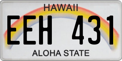 HI license plate EEH431