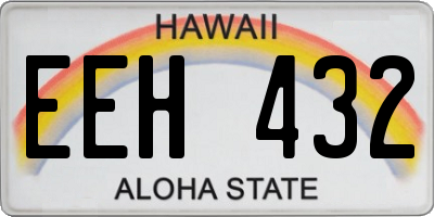 HI license plate EEH432