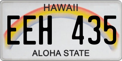 HI license plate EEH435