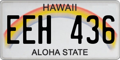 HI license plate EEH436