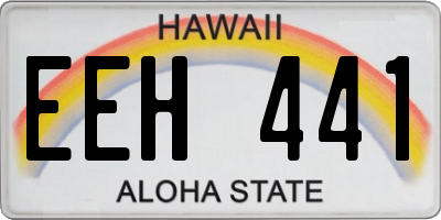 HI license plate EEH441