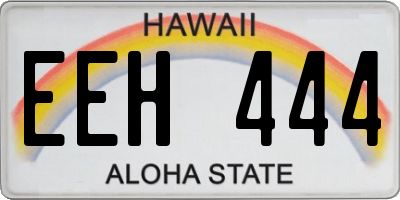 HI license plate EEH444