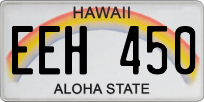 HI license plate EEH450