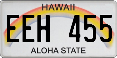 HI license plate EEH455