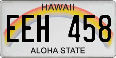 HI license plate EEH458