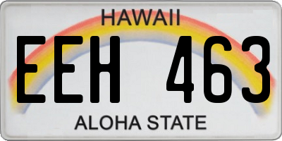 HI license plate EEH463