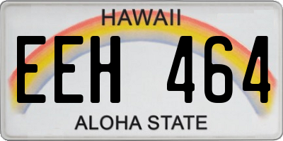 HI license plate EEH464