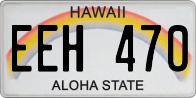 HI license plate EEH470