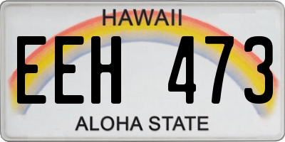 HI license plate EEH473