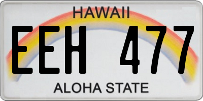 HI license plate EEH477