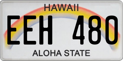 HI license plate EEH480