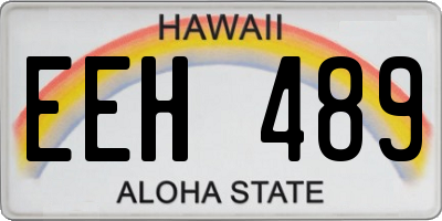 HI license plate EEH489