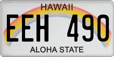 HI license plate EEH490