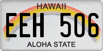 HI license plate EEH506