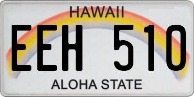HI license plate EEH510