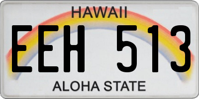 HI license plate EEH513