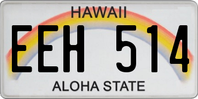 HI license plate EEH514