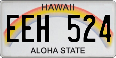 HI license plate EEH524